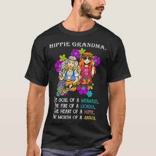 Camiseta Hippie vovó Mimi Nana Liberta Gypsie Hipp