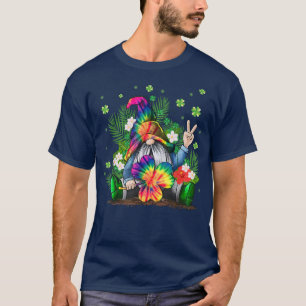 Camiseta HippieGnomos Tie Dye Hippie Clover Rua de Patrick