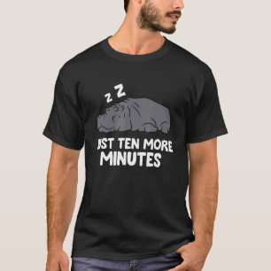 Camiseta Hippo Apenas Mais Dez Minutos Snoooe Alarm Clock H