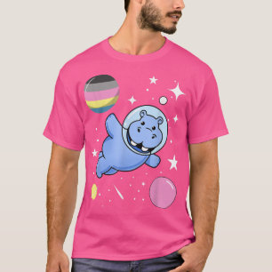 Camiseta Hippo Astronaut Polygender Pride