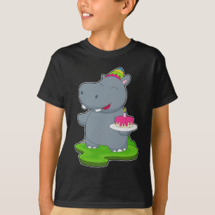 Camiseta Hippo Birthday Cake