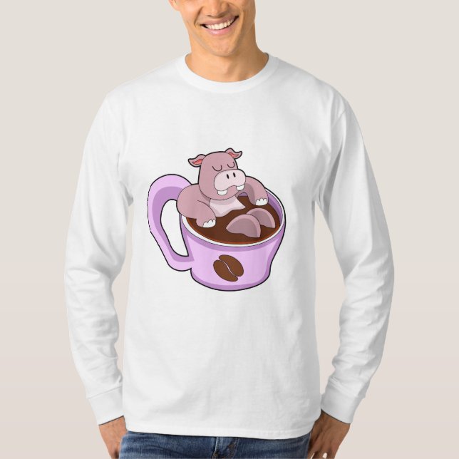 Camiseta Hippo com Taça de Café (Frente)
