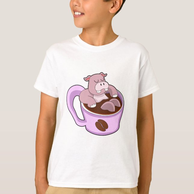 Camiseta Hippo com Taça de Café (Frente)