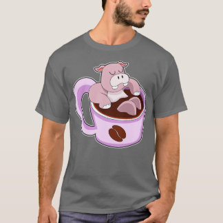 Camiseta Hippo com Taça de Café
