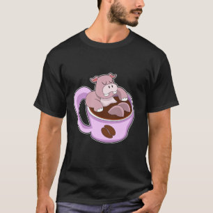 Camiseta Hippo com Taça de Café
