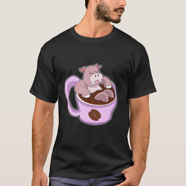 Camiseta Hippo com Taça de Café (Frente)