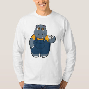 Camiseta Hippo com Taça de Café