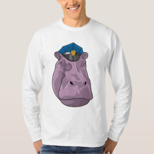 Camiseta Hippo como agente da Polícia