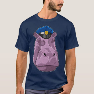 Camiseta Hippo como agente da Polícia