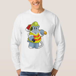 Camiseta Hippo como Bombeiro com Ax