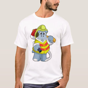 Camiseta Hippo como Bombeiro com Ax