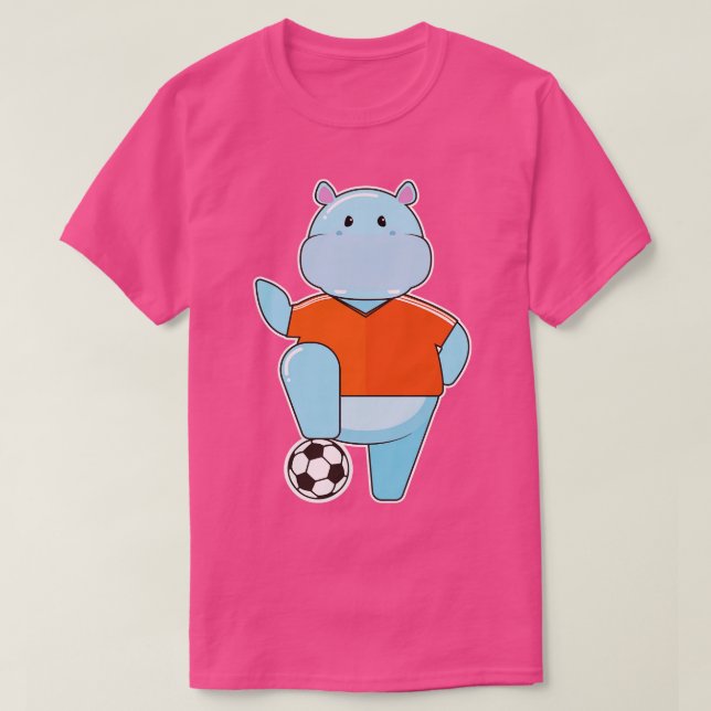 Camiseta Hippo como jogador com bola (Frente do Design)