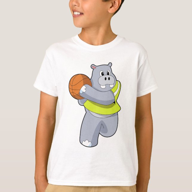 Camiseta Hippo como jogador de basquete com basquete.PNG (Frente)