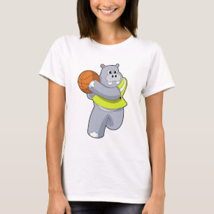 Camiseta Hippo como jogador de basquete com basquete.PNG