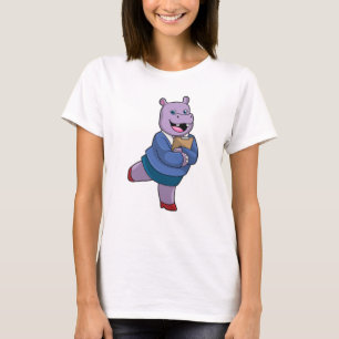 Camiseta Hippo como Secretário com Notepad
