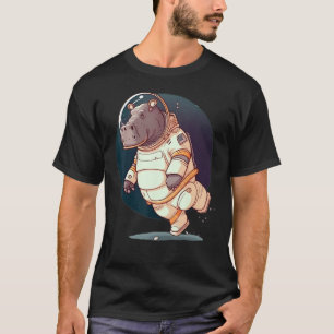 Camiseta Hippo do Espaço Exterior no Astronauta Galáxico Hi