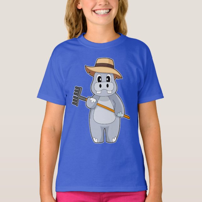 Camiseta Hippo Farmer Rake (Frente)