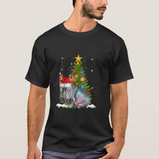 Camiseta Hippo Fiona Árvore de Natal Hippopotamus T-Shirt