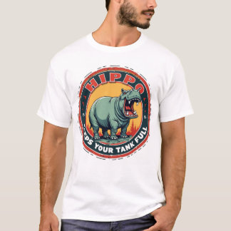 Camiseta Hippo Gas Mantém Seu Cheio De Tanque