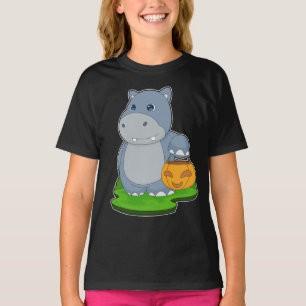 Camiseta Hippo Halloween Pumpkin