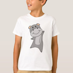 Camiseta Hippo Hippo Animais Doentes Para Crianças