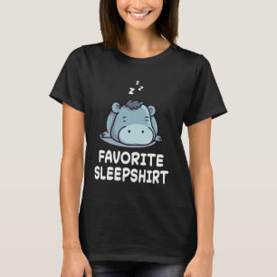 Camiseta Hippo Hippos Nap Dormindo Pajama Noite