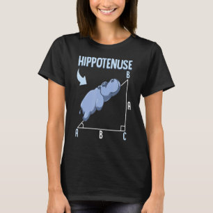 Camiseta Hippo Meme Pythagorean Teorema Hipotenuse Pun