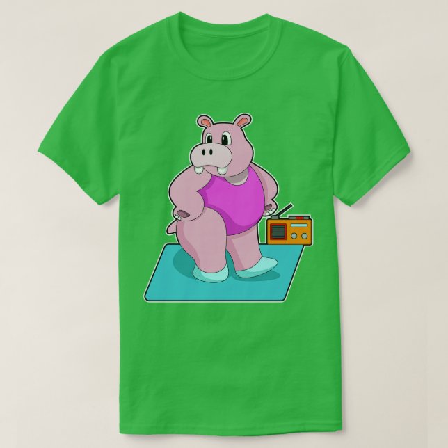 Camiseta Hippo na Malhação com rádio (Frente do Design)