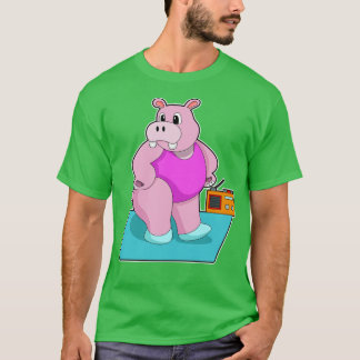 Camiseta Hippo na Malhação com rádio