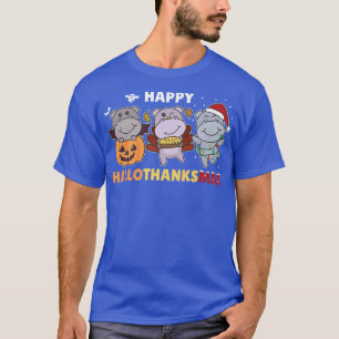 Camiseta Hippo Natal Halloween Costume Feliz HalloGraças