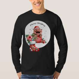 Camiseta Hippo Natal Pensado para Amantes de os animais