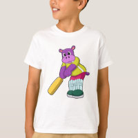 Hippo no Cricket com morcego de Cricket