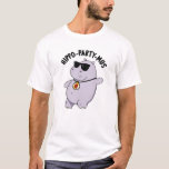 Camiseta Hippo-party-mus Funny Animal Hippo Pun<br><div class="desc">Hippo-party-mus Funny Animal Hippo Pun apresenta um lindo hipopótamo dançando. Presente perfeito para família e amigos que adoram trocadilhos de hippo de animais bonitos.</div>