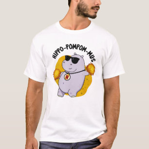 Camiseta Hippo-pompom-mus Funny Animal Hippo Pun
