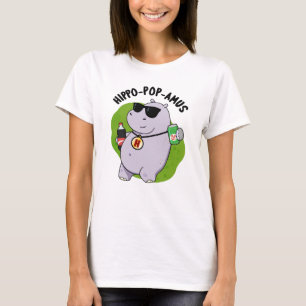 Camiseta Hippo-pop-amus Funny Hippo Soda Pop Pun