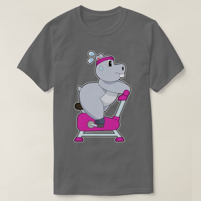 Camiseta Hippo Spinning Bike (Frente do Design)