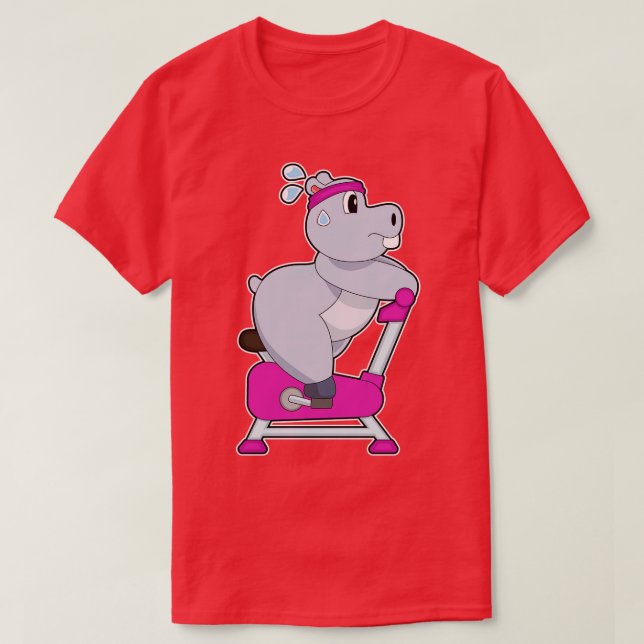 Camiseta Hippo Spinning Bike (Frente do Design)