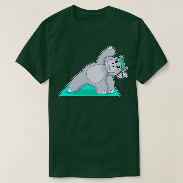 Camiseta Hippo Yoga (Frente do Design)