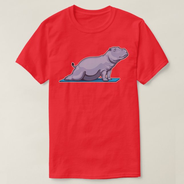 Camiseta Hippo Yoga Malhação (Frente do Design)