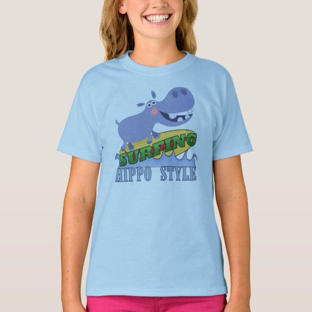 Camiseta Hippopotamus do surfista (Frente)
