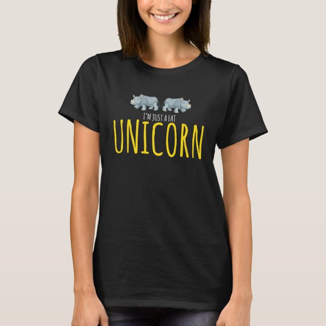Camiseta Hippopotamus   I m Just A Fat Unicorn (Frente)