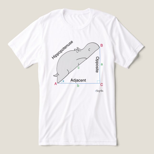 Camiseta HIPPOPOTENUSE por Sandra Boynton (Design frontal)