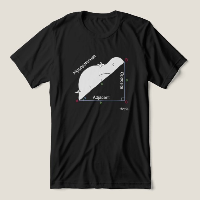 Camiseta HIPPOPOTENUSE por Sandra Boynton (Design frontal)