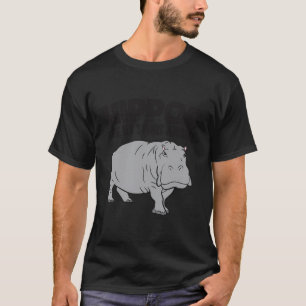 Camiseta Hippos É Meu Espírito Animal Engraçado Hippopotami