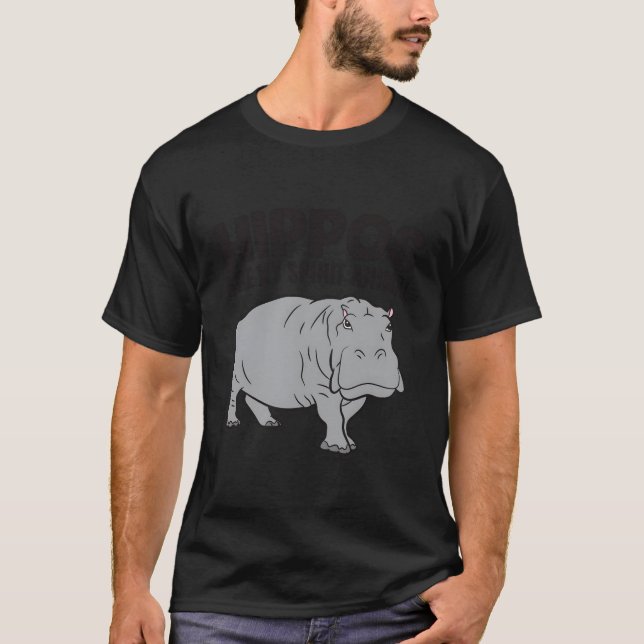 Camiseta Hippos É O Meu Espírito Animal Hippopotâmico (Frente)