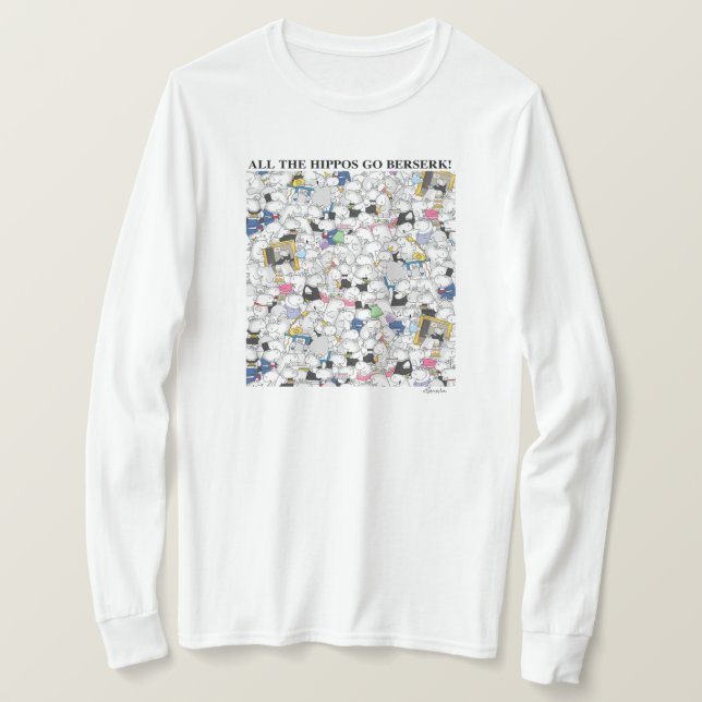 Camiseta HIPPOS VÁ BERSERK! Sandra Boynton T-Shirt (Frente do Design)