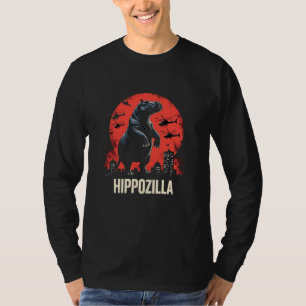 Camiseta Hippozilla Spooky Moo Deng Baby Pygmy Hippo