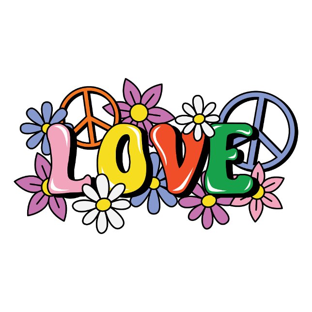 Camiseta Hippy Love (Criador carregado)