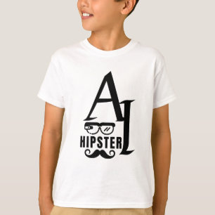 Camiseta HIPSTER AI com óculos e bigode Wearable