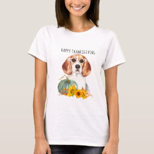 Camiseta Hipster Beagle - Ação de Graças Personalizável